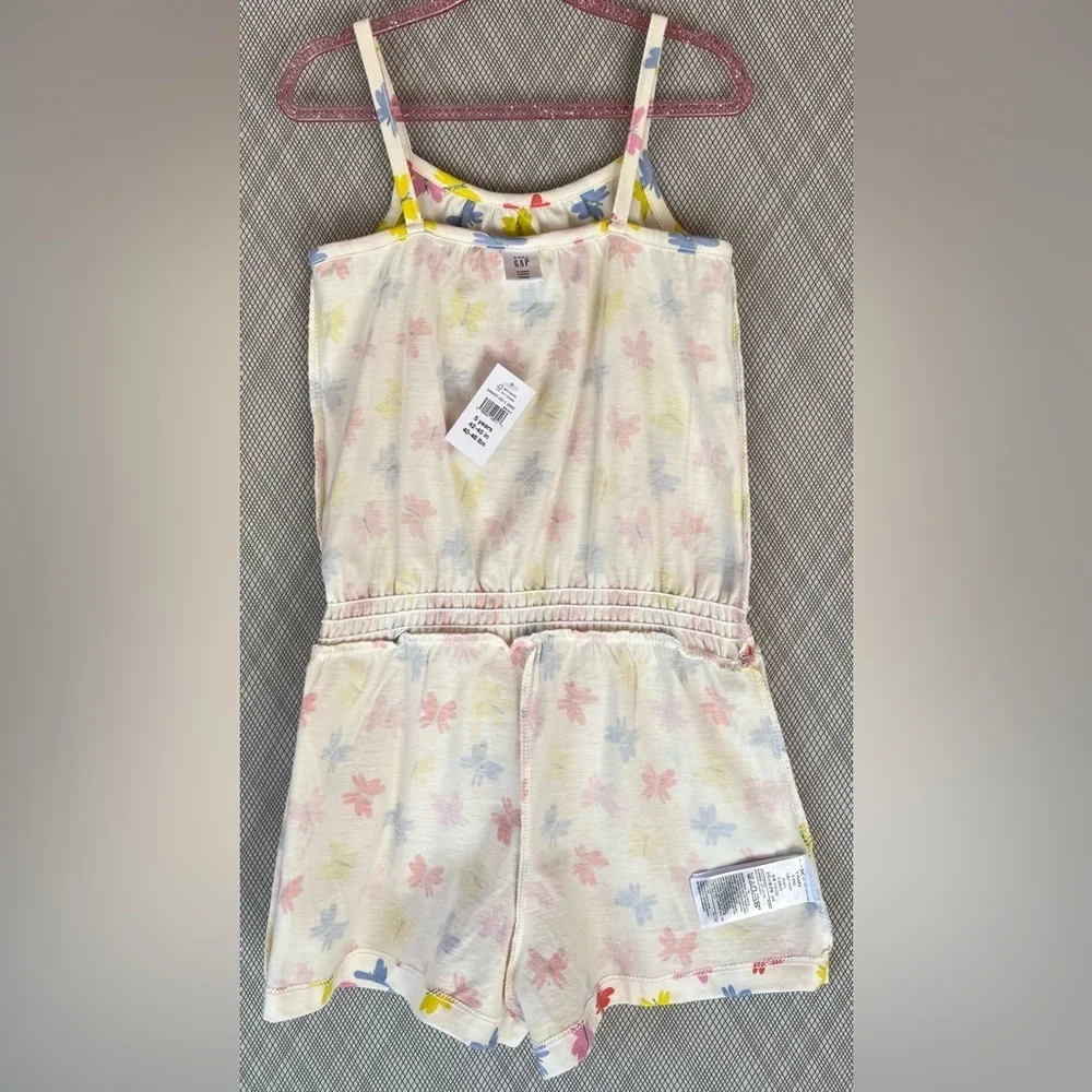 baby Gap - Girls butterfly print sleeveless romper (Size 5t) NWT